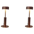 thumbnail image 2 of Baohd Dimmable Bedside Table Lamp Elegant Bar Decor Battery Powered Cylindrical Bronze 2Set, 2 of 6