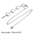 thumbnail image 3 of Unique Bargains 1 Pc Adjustable Waist Belt Delicate Moon Pendant Adjustable Waist Cord Women Silver Tone, 3 of 6
