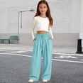 thumbnail image 6 of Generic Girls Sweatpants Baggy Barrel Pants Teen Wide Leg Open Bottom Casual Drawstring Soft Sweat Pant Straight Leg Joggers Pockets, 6 of 8