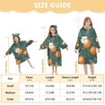 thumbnail image 4 of FORMRS Wearable Blanket Hoodie with Sleeves for Kids Cozy Flannel Sweatshirt, Retro Floral Orange, 4 of 7