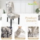 thumbnail image 3 of Juego de 6 fundas elásticas para sillas de comedor SearchI con forma de flor, 3 of 7