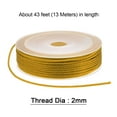 thumbnail image 2 of Unique Bargains 2 Pack Twisted Nylon Twine Thread Beading Cord 2mm 13M/43 Feet Extra Strong Braided Nylon String, Goldenrod, 2 of 6