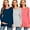 5-Gray/vividblue/Dull Orange(3pack), variant on Women's Long Sleeve Maternity Shirts Basic Casual Pregnancy Top