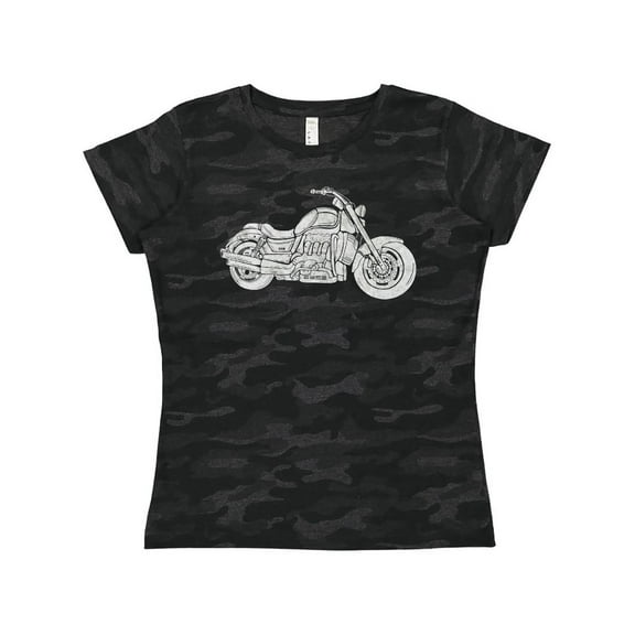 Inktastic Distressed Motorcycle Women's T-Shirt