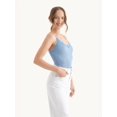 thumbnail image 2 of V Neck Cropped Tank Top with a Lace Detail, 2 of 4