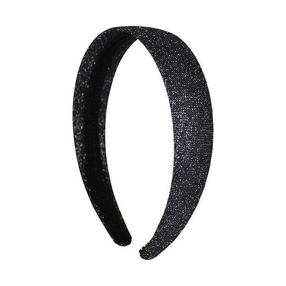 Motique Accessories Dark Grey 1 inch Sparkle Headband