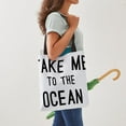 thumbnail image 4 of CafePress - Take Me To The Ocean - Polyester Tote Bag 16"x16", 4 of 5