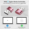 thumbnail image 2 of Mouse Jiggler Metálico AUEDROT USB Plug & Play 2 Modos Oro Rosado, 2 of 7