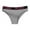 Gray, variant on Lunuaoe Women's "LOVE" Waistband Cotton Briefs, Sporty Triangle Panties, Breathable Mid-Low Waist Underwear