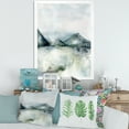 thumbnail image 3 of Designart 'Dark Blue Mountain Landscape Winter Minimalistic' Modern Framed Art Print, 3 of 4