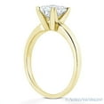 thumbnail image 3 of Square Cut Forever ONE D-E-F Moissanite 4-Prong V-Claw Solitaire Engagement Ring in 14k Yellow Gold, 3 of 4