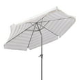 thumbnail image 4 of CorLiving 10ft Large Round, Market Tilting Striped Outdoor Patio Umbrella with Side Flaps and Steel Frame, 4 of 9