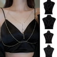 thumbnail image 4 of LYMAYTER Bralette Chain Bra Chain - AdjUS-CYYLtable, Golden/Silver, Inlaid Tassel, Club Accessory, 4 of 6
