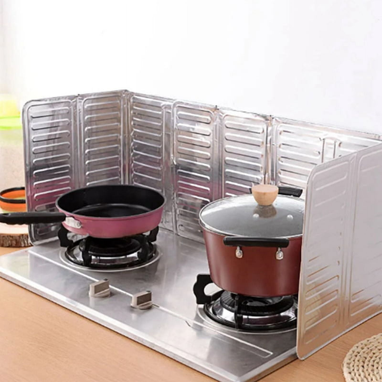 Nonstick 3 Panel Splatter Guard 10In X 9In Kitchen Cooking Splash Shield