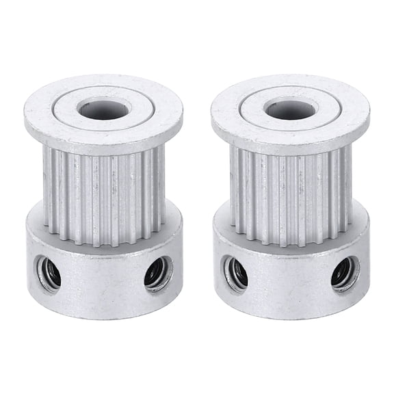 Uxcell 2 Pcs Aluminium Timing Pulley, 20 Teeth 5mm Bore Synchronous Wheel Timing Belt Pulley 2.032mm Pitch 11mm Slot Width for Belt, CNC Machine, 3D Printer