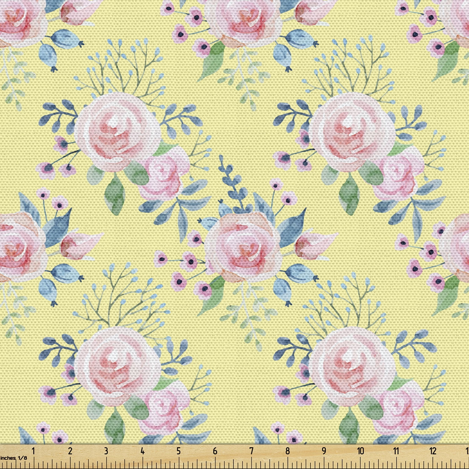 Ambesonne Vintage Fabric By The Yard, Floral Nostalgia With Peony Flowers,  Decorative Fabric For Upholstery And Home Accents,Dark Peach Grey Yellow -  Yahoo Shopping