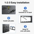 thumbnail image 7 of MountFTV Tilting TV Wall Mount for 32-82 inch TVs, Low Profile Flat Wall Mount Bracket, Max 600x400mm, Holds up to 132lbs, Fit 16", 18", 24" Stud, 7 of 7
