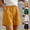 Womens shorts Beige, variant on Women's Linen Shorts Casual Bermuda Wide Leg Linen Shorts High Waisted Comfy Summer with Pockets Yellow L