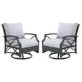 thumbnail image 5 of Kinger Home Outdoor Swivel Chairs for Patio 1PC/GREY/RED, 5 of 5