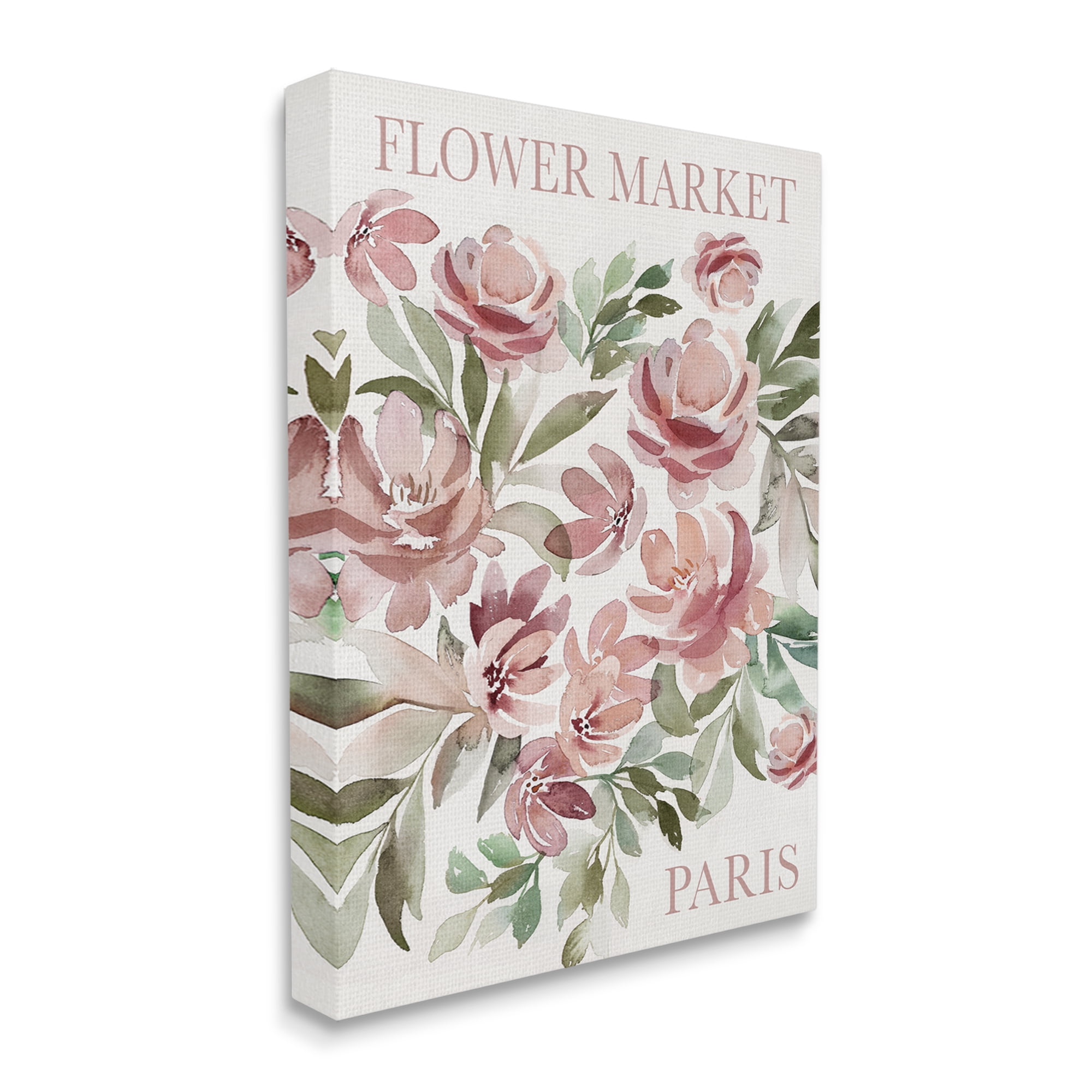 Stupell Industries Paris Flower Market Botanical & Floral Painting Gallery Wrapped Canvas Art Print Wall Art, 30 x 40