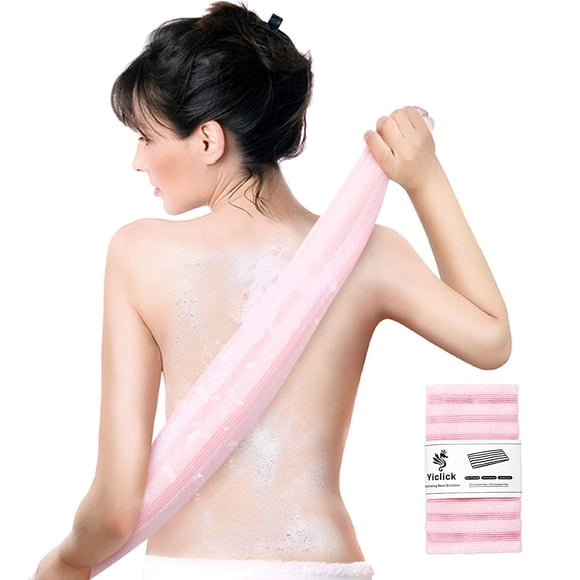 Yiclick Toalla exfoliante – Esponja exfoliante para el cuerpo – Esponja de lavado de lufa – Toallita coreana, japonesa y africana – Suave + exfoliante áspero para la espalda – para piel sensible y ásp