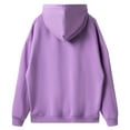 thumbnail image 4 of Mohiass Women Fleece Hoodies Oversized Long Sleeve Comfy Pullover Tops Casual Basic Sweatshirts 2025 Fall Y2K Clothes Light Purple XL, 4 of 4