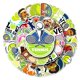 thumbnail image 1 of Paquete de pegatinas de vinilo impermeable para tenis, deportes y anime, 50 unidades, 1 of 5