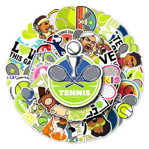Paquete de pegatinas de vinilo impermeable para tenis, deportes y anime, 50 unidades