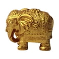 thumbnail image 4 of Estatua de elefante, decoración de buena suerte, figuras de escritorio, escultura de elefante de resina para Oro, 4 of 9