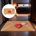 thumbnail image 2 of TIELUTT Valentine's Day Heart Shaped Envelope Door Mat Valentine's Day Red Heart Shaped Envelope Outdoor Fiber Small Soft Rug Knit Throw Blankets for Bed Throw Blanket Extra Large Small Area Rugs Home, 2 of 6