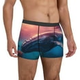 thumbnail image 4 of Salouo Sunshine Ocean Whale Print Men's Boxer Briefs,Breathable Underwear Elastic Waistband Briefs for Men -XX-Large, 4 of 8