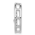 thumbnail image 2 of Auriga Fine Jewelry 14K White Gold .01ct. Diamond Fleur De Lis Chain Slide Pendant for Women, 2 of 6