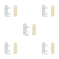 thumbnail image 3 of Inteprter Estante de almacenamiento para cepillos de Soporte para cepillos de montado en la pared Estante de baño de drenaje de hierro, blanco 5piezas Inteprter CBP155509, 3 of 6