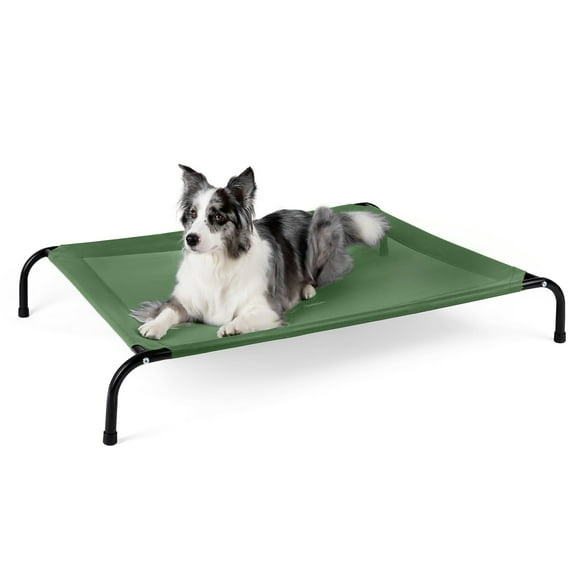 Cama Elevada para Perros SIEMOUR con Refrigeración para Perros Extra Grandes Verde