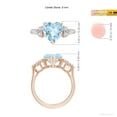 thumbnail image 5 of ANGARA Natural Heart-Shaped 1.8 ct Aquamarine Engagement Ring with Diamonds in 14K Rose Gold for Women (Size-9mm) | March Birthstone, Anniversary, Jewelry Gift for Women | Natural Aquamarine Ring, 5 of 10