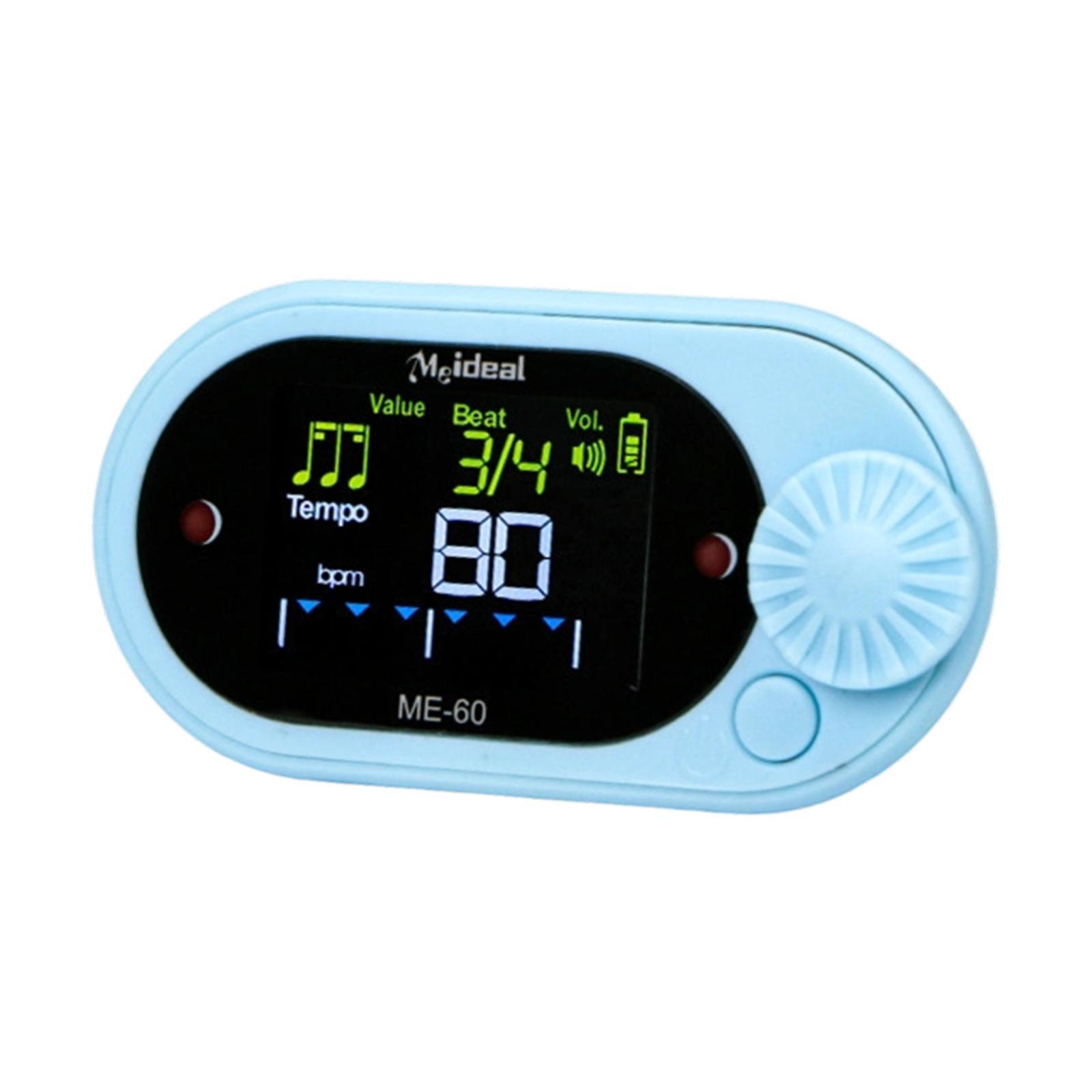 Electronic Metronome Digital Tone Generator LCD Display Compact PP Material for Piano Guitar Musicians