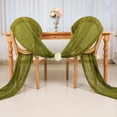 thumbnail image 6 of Cheesecloth Table Runner, 13Ft Moss Green Long Cheese Cloth Boho Gauze Table Runner for Wedding Bridal Baby Shower Birthday Holiday Party Sheer Table Decorations,1 Pcs, 6 of 6