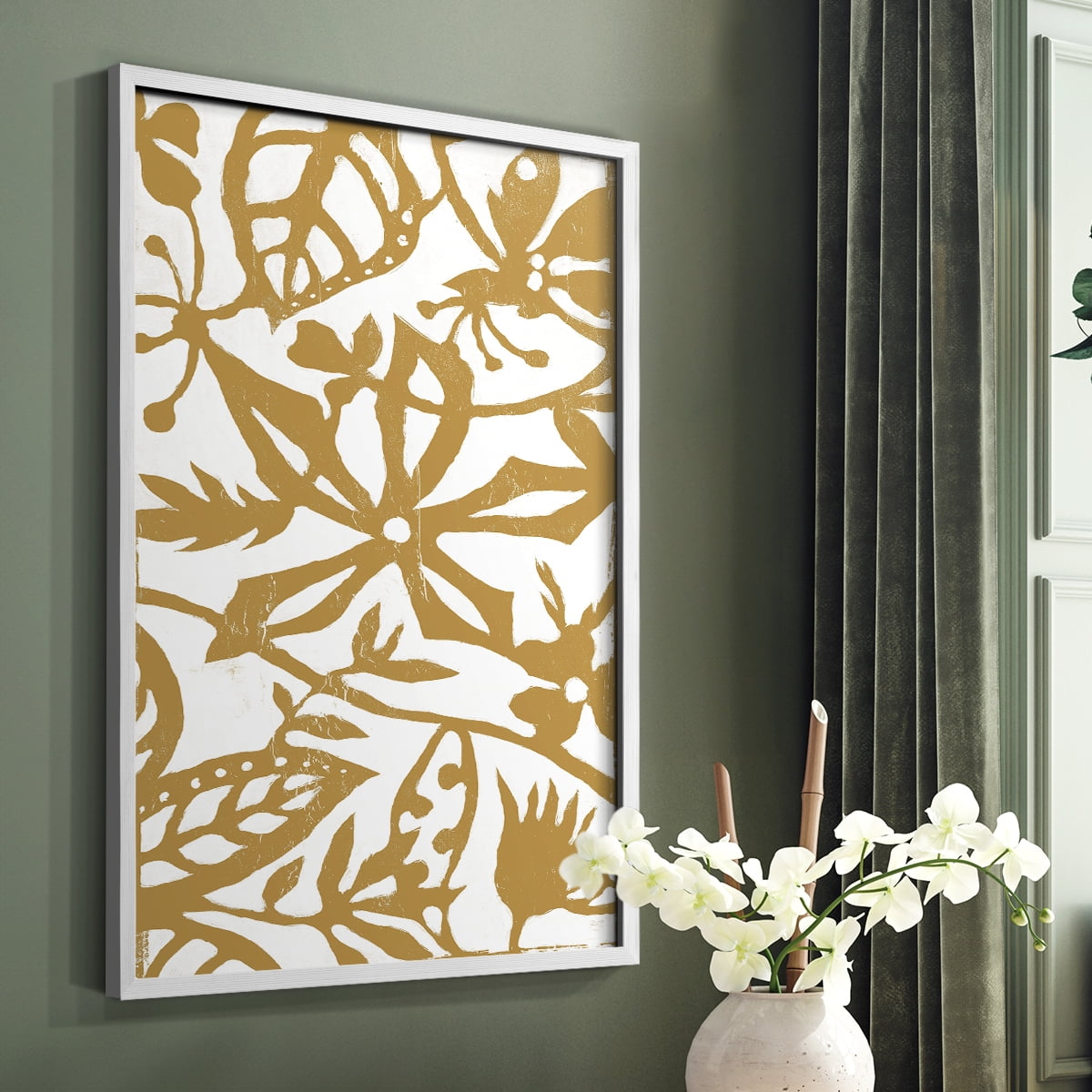 White On White IV V30 Framed Print in White Solid Wood 11 x 14 Framed Print