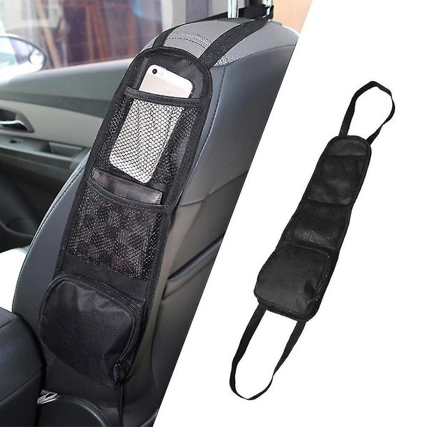 Organizador de bolsas de almacenamiento de malla lateral trasera de asiento de coche elástico Universal