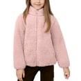 thumbnail image 4 of Drmagiyhm Girls Sherpa Fleece Jacket Full-Zip Thick Sweatshirt Fuzzy Fleece Lightweight Outerwears Zip-Up Fuzzy Jacket Soft Winter Coats with Pockets Pink 2-3 Years, 4 of 4
