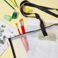 thumbnail image 4 of White 3Pcs Transparent Document Tote Reusable Art Portfolio Files Paper Organizer PVC Carry Pockets Teachers Art Students Storage Bag for Drawing Board Paints Pencils 18.5x24.8in, 4 of 6