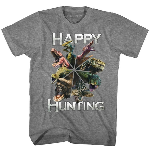 Monster Hunter Happy Hunting Graphite Adult T-Shirt