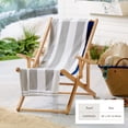 thumbnail image 5 of 100% Cotton Cabana Stripe Oversized 4 Pack Beach & Pool Towel (4 Pack- 35" x 70", Pale Grey), 5 of 6