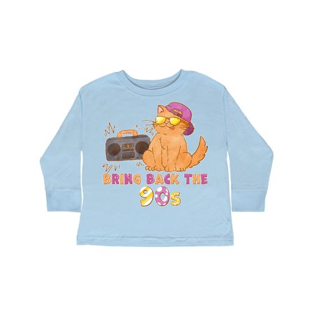 

Inktastic Bring Back The 90s Cool Orange Cat Gift Toddler Boy or Toddler Girl Long Sleeve T-Shirt