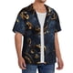 thumbnail image 2 of Balery Elegant Gold Scrollwork Camisa Casual de Manga Corta con Botones para Hombre, Texturizada, Estilo Cubano, para Playa, Verano-XX-Large, 2 of 5