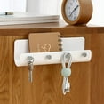 thumbnail image 3 of Key Holder for Wall Entryway Mail Holder for Wall Adhesive Key Rack for Wall with 4 Key Hook Wall Key Holder Key Hanger for Wall Mail Organizer Wall Mount for Entryway, Mudroom, Hallway, 3 of 7