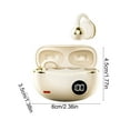 thumbnail image 3 of LACKUST Open Ear Clip-On Bluetooth 5.4 Earbuds, Dual Mic Noise Cancelling, Long Battery, True Wireless for Workout Travel - Beige, 3 of 6
