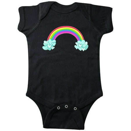 

Inktastic Rainbow and heart-shaped clouds Gift Baby Boy or Baby Girl Bodysuit