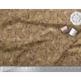 thumbnail image 3 of Soimoi Brown Cotton Voile Fabric Plate & Teacup Beverages Fabric Prints By Yard 42 Inch Wide, 3 of 3