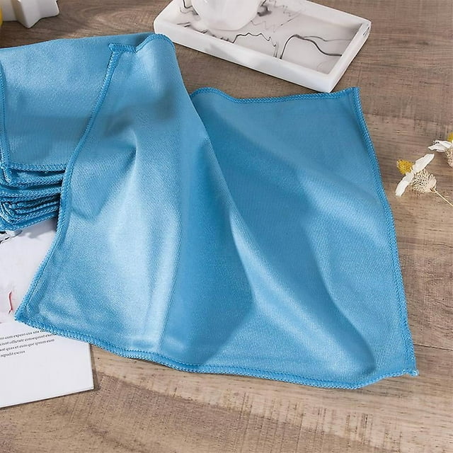 Microfiber Glass Cleaning Cloths - 8 Pack (30*30 cm) - Streak Free - Lint Free - Quickly Clean Windows, Windshields, Mirrors, and Stainless Steel